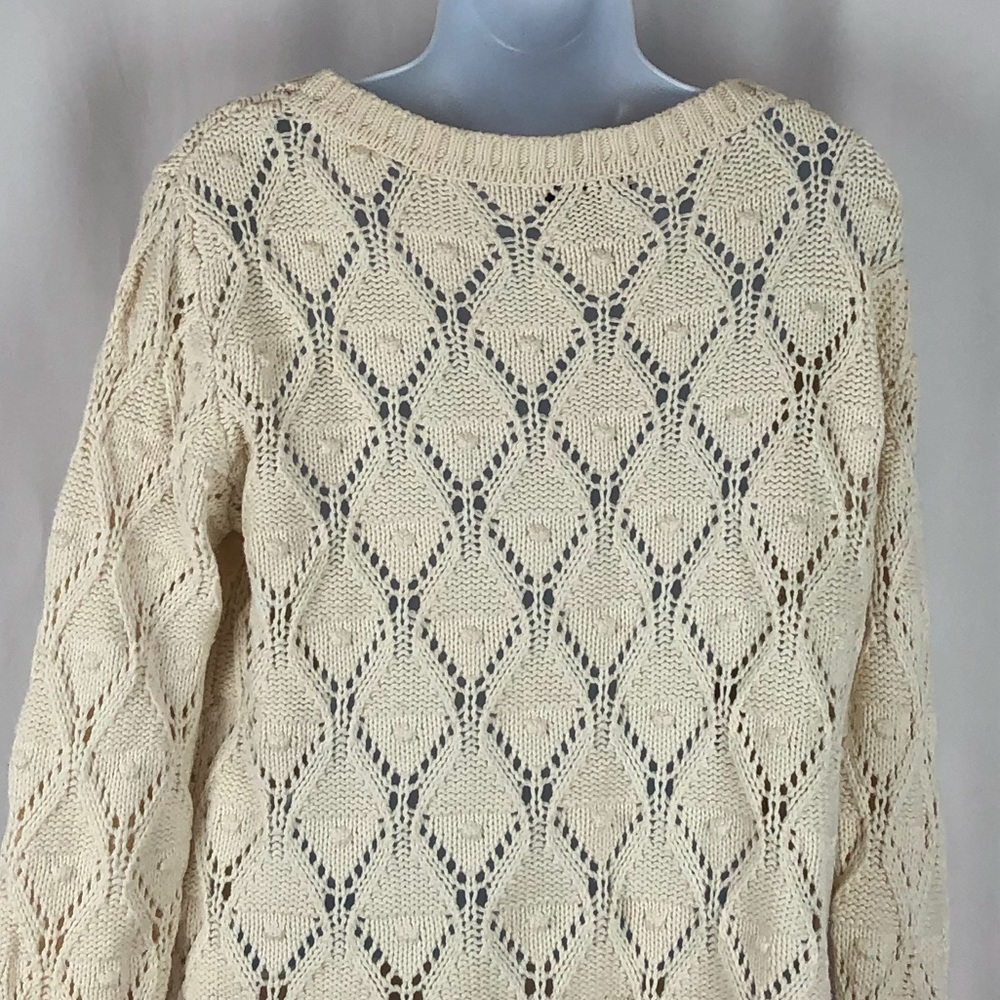 Tommy Hilfiger open weave Cotton sweater M - Picture 7 of 10